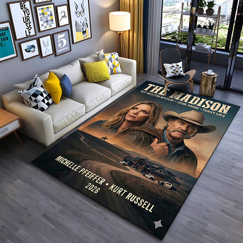Western Drama Landscape Carpet suitable as a non-slip mat for the living room or bedroom sofa