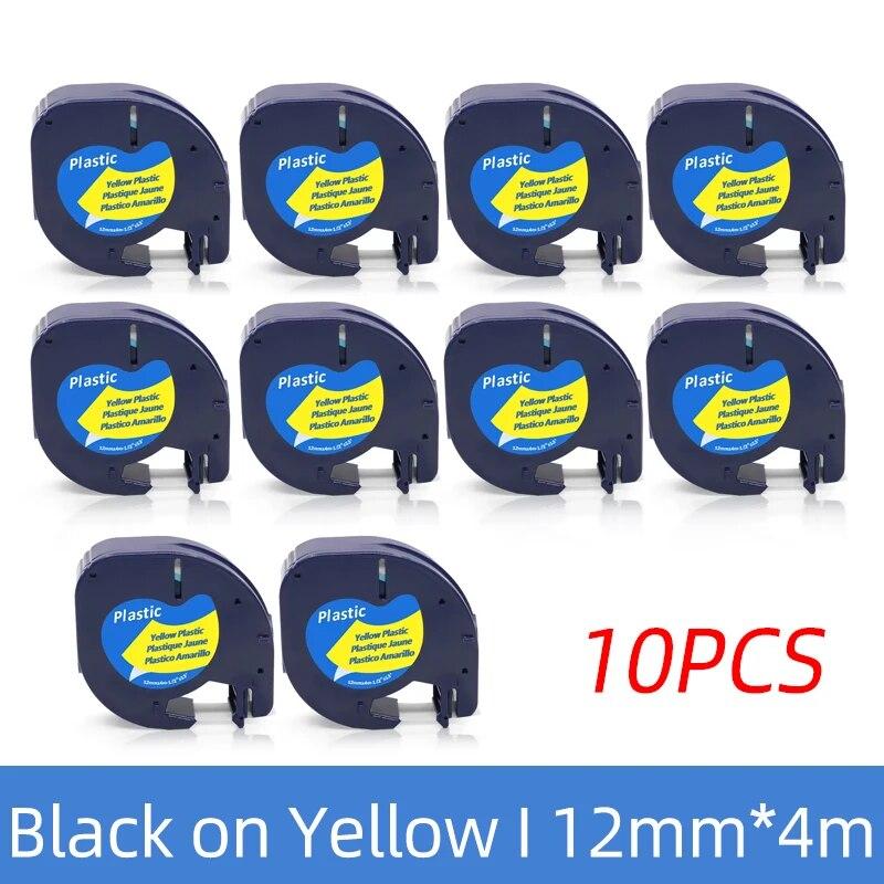 10 шт. 91330 LT лента для этикеток, совместимая с лентой Dymo Letratag 91331 для LT-100H LT-100T клейкая лента для принтера Dymo Lm920, 12 мм