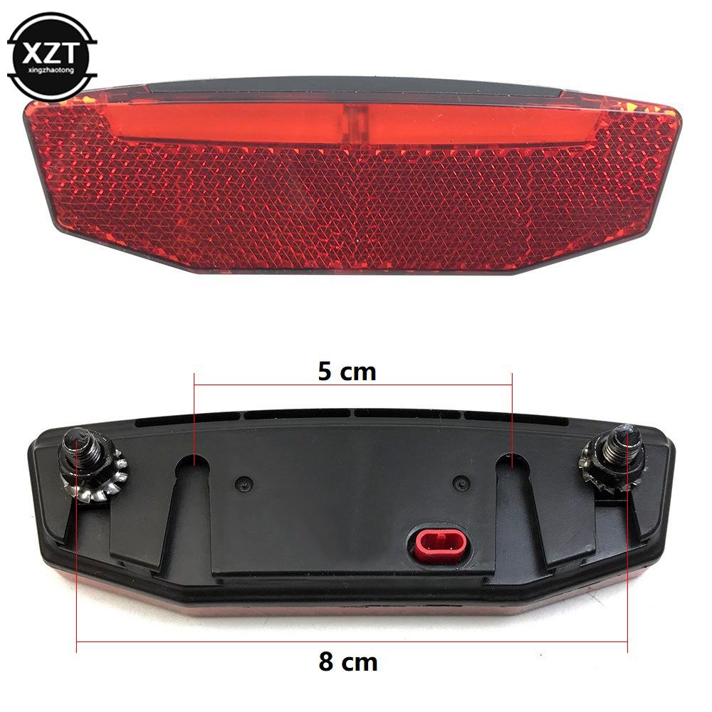 1pc 6V-60V E-bike Rear Light Electric Bicycle Tail Light E-scooter Night Safety LED Warning Rear Lamp Waterproof/SM Connector