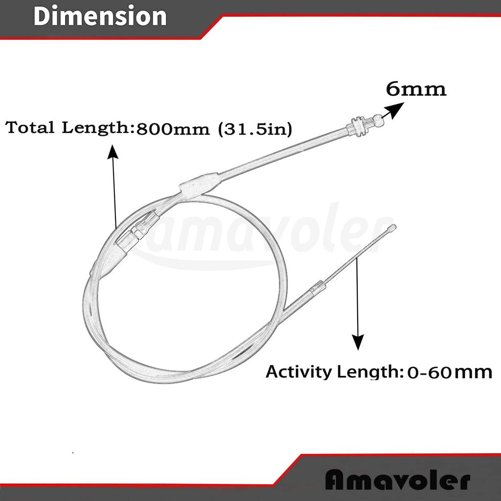 31.5" Throttle Cable with Adjustment, Perfect Replacement Accessory Fit for Taotao SunL Coolster 50cc 70cc 90cc 110cc 125cc Chinese Kids ATV Quad 4