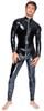 Black Level - Men's Black Long Jumpsuit With Zipper Size S