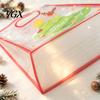 Holiday Party Gift Containers Christmas Bags with Handles, Reusable Clear PP Treat for Candy Apples Cookies, Favor Packaging Ribbon Bow Transparent