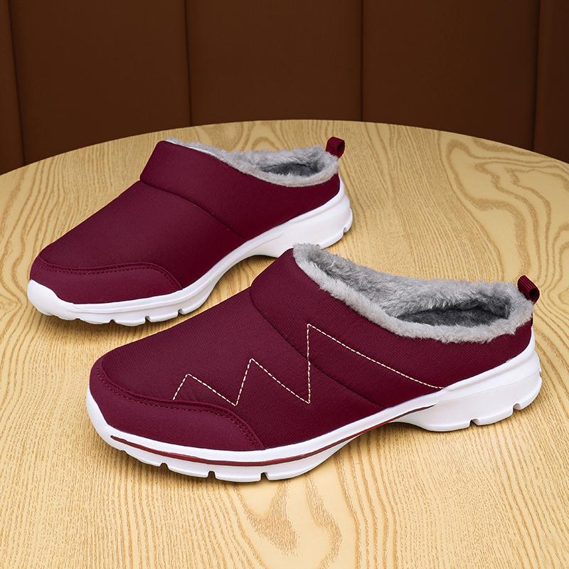 Тапочки Зимние Теплые Плюшевые Домашние Комнатные Тапочки для Пары Водонепроницаемые Мягкие Удобные Зимние Женские Туфли Мужская Обувь Большой Размер 48