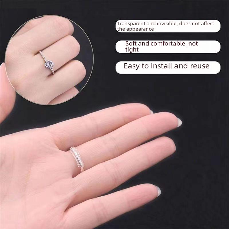 Adjustable Size Ring with Eco-Friendly Transparent PU Spring Rope
