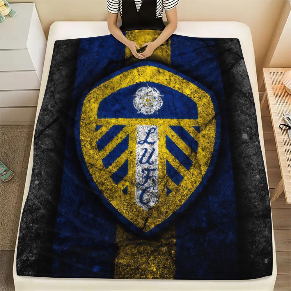 1PC Leeds United Patterned Flannel Blanket Suitable For All Seasons for Home Decor Warmth and Comfort Gifts Holiday Present