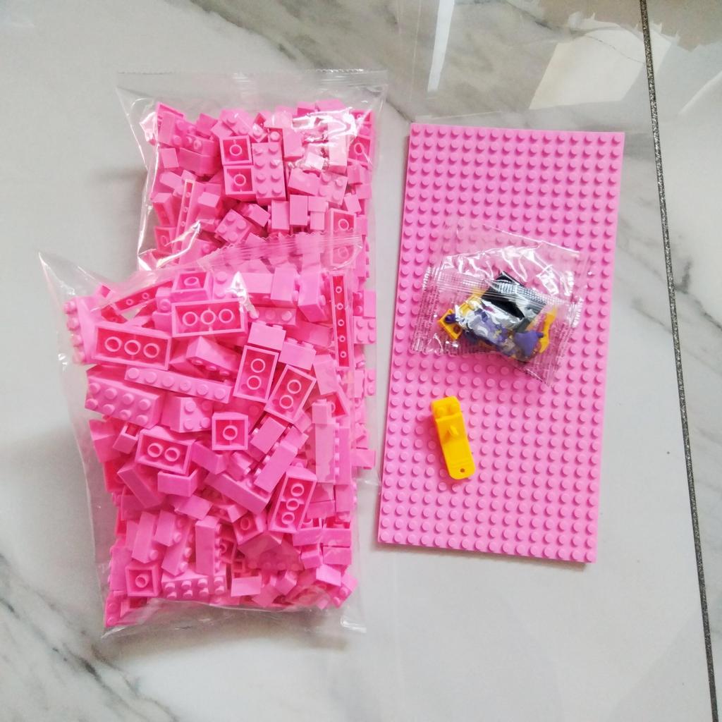 Building Blocks Hybrid Particles520g Bulk 17Colours DIY Toys for Children Free Base Plate Jigsaw Puzzle