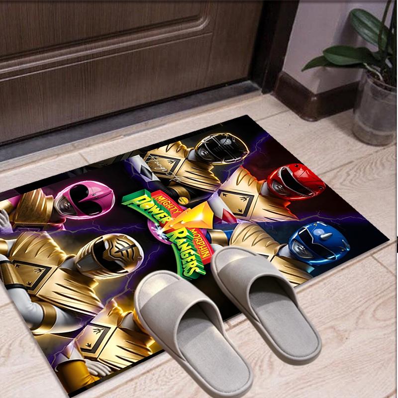Mighty Morphin Power Rangers Pattern Rug, Indoor/Outdoor Mat, for Picnic, Gameroom, Bedroom, Office, Living Room, Home Decor Carpet, Birthday Gift