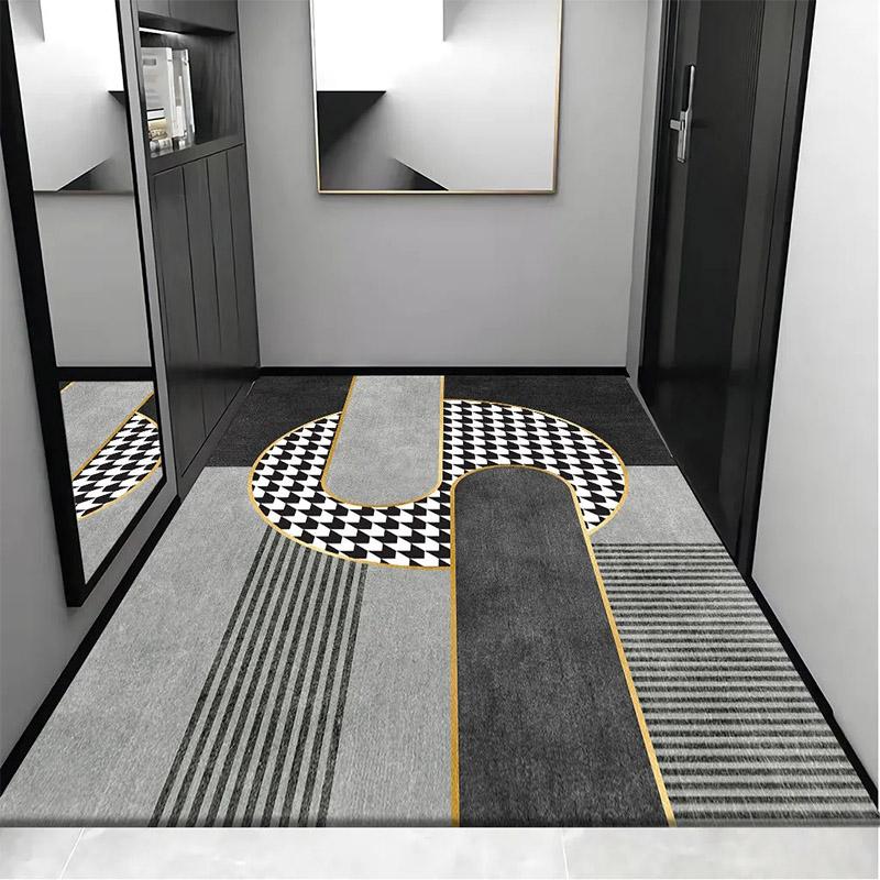 Легкий роскошный элитный дверной коврик, нескользящий коврик для ног, дверной коврик для гостиной, коврик для журнального столика для спальни, простой коврик для дивана, ковер, который можно стирать в машине