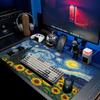 Van Gogh Starry Night Sunflower Painting XXL Gaming Mouse Pad Non-Slip Rubber Keyboard Pad Desktop Office Computer Desk Mats