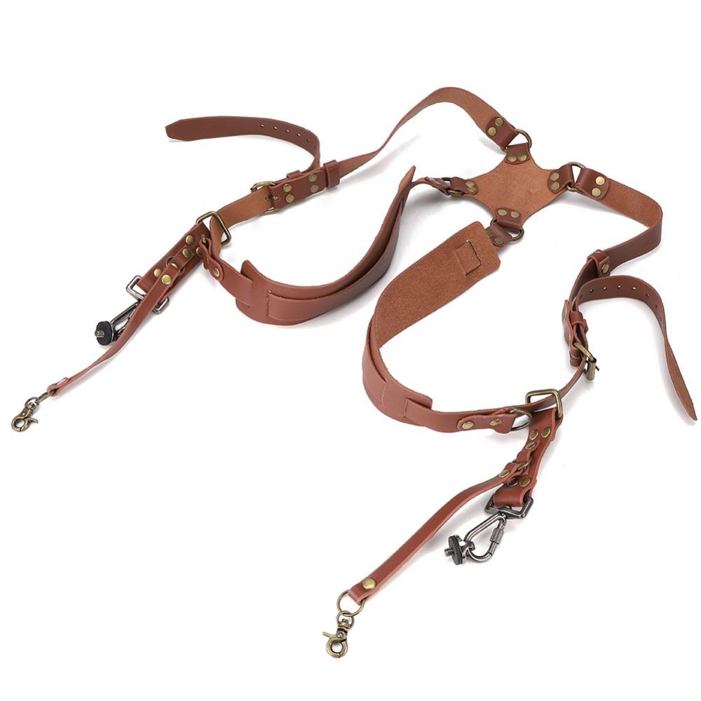 Genuine leather Shoulder Sling Brown color DSR Belt Camera Strap Travel photographing