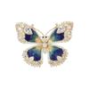 Изысканные роскошные красочные циркониевые броши-бабочки для женщин, персонализированные жемчужные эмалированные булавки для платья, кардиган, брошь с насекомыми
