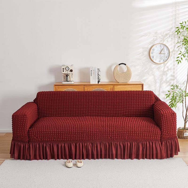 Sofa Cover Seersucker Skirt Model All Inclusive Universal Universal Lazy All Inclusive Full Cover Elastic Cover