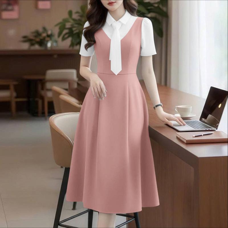 ZANZEA Женское летнее повседневное свободное элегантное платье с пэчворком, короткий рукав