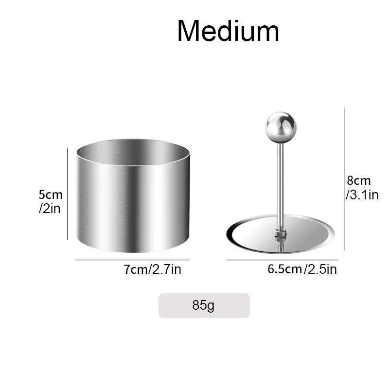 Круглая форма для рисовых шариков из нержавеющей стали, кольцо для мусса с крышкой, легко извлекается из формы, гаспачо, суши, пресс для еды, кухонные принадлежности