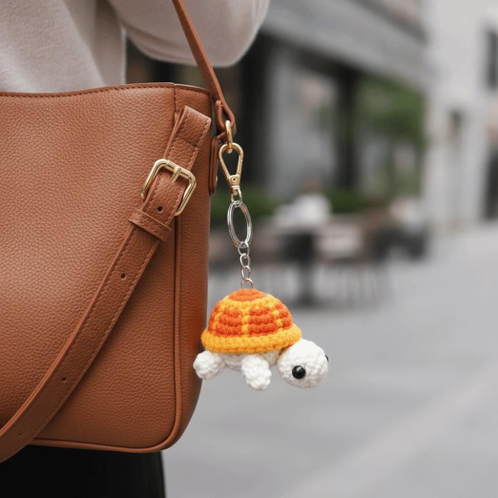 Mini Mini Knit Turtle Pendant Cartoon Tortoise Turtle Doll Pendant Keychain Kids Toys