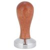 Stainless Steel Manual Coffee Powder Flat Tamper with Wood Handle Kitchen Accessories 49mm