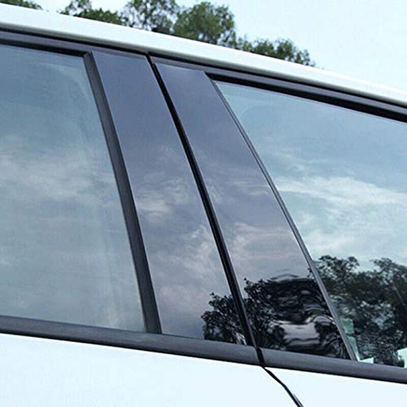 6pcs Glossy Black Car Pillar Posts Stickers Fit For Honda Odyssey 2011 2012 2013 2014 2015 2016 2017