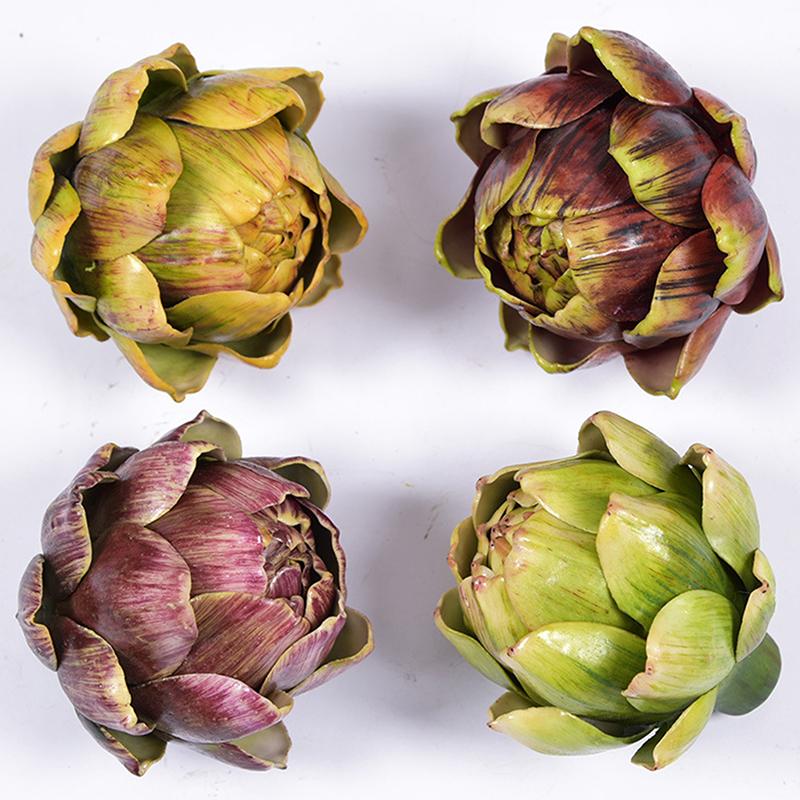Artificial Artichoke Model Vase Filler Fake Vegetables And Fruits Faux Plant Kitchen Decorations Home Art Decor