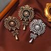 New Vintage Style Baroque Bow Brooch Vintage Court Blossom Rhinestone Pendant Brooch