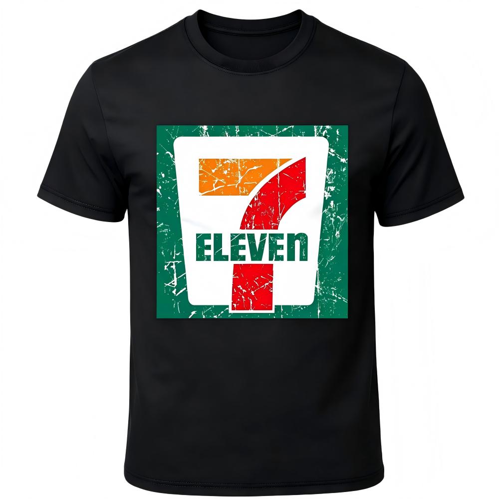 Vintage Distressed 7 Eleven Logo Graphic T-Shirt