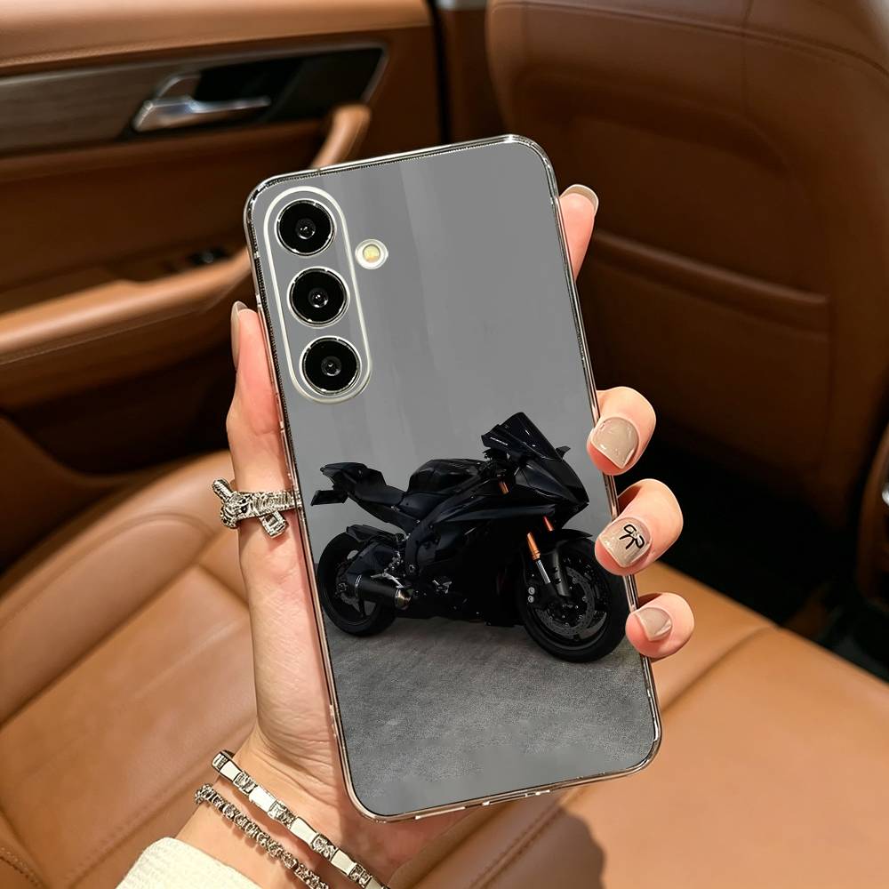 Чехол для телефона на мотоцикл Y-Ya-ma-YZF-R3-R7 для Samsung Galaxy A71, A70, A52, A51, A40, A30 Прозрачный чехол