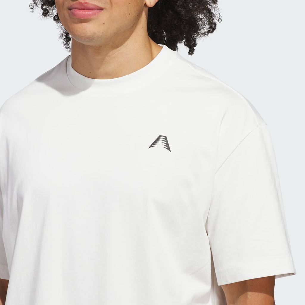 adidas X Коллаборация Энтони Эдвардса Свободного кроя Футболка с круглым вырезом Спортивная с коротким рукавом Мужские топы JM2678