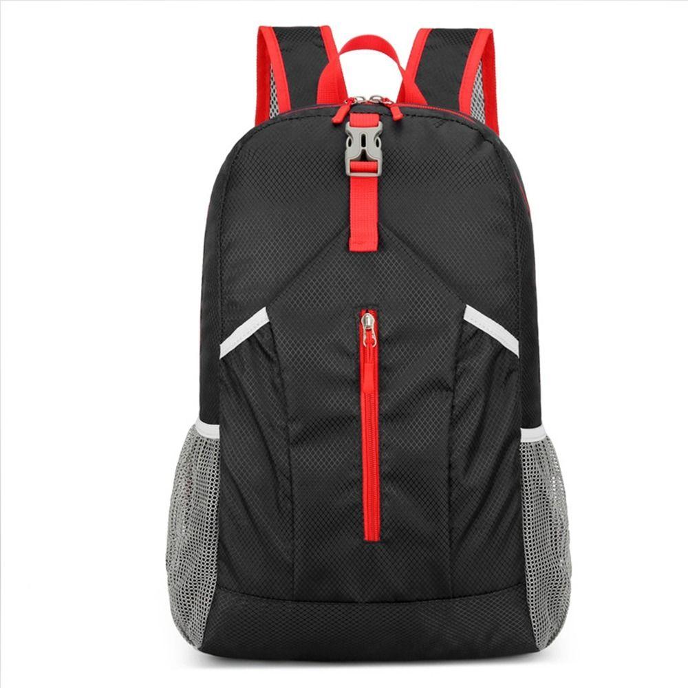 Large Capacity Lightweight Nylon Bag Zipper Foldable Backpack Casual   Outdoor