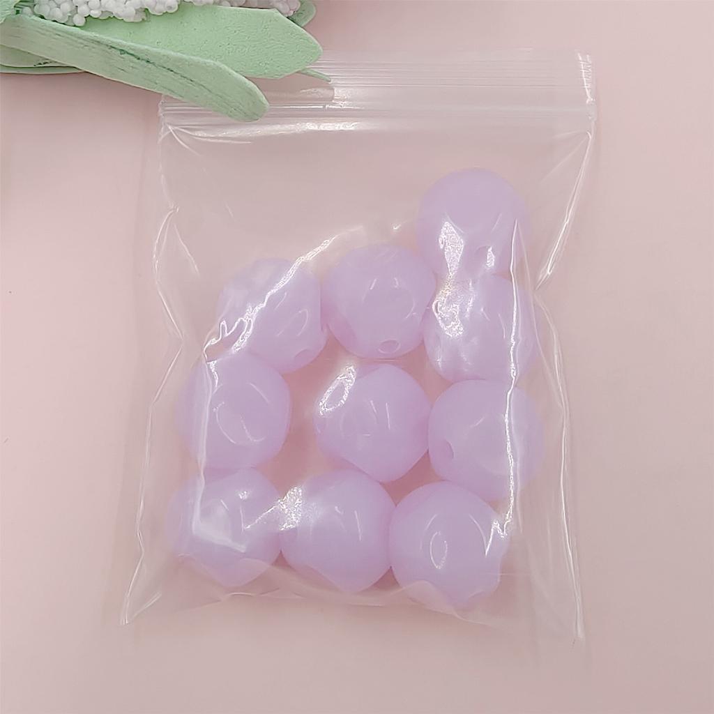 Акриловые поделки, модные многогранники с отверстиями, сделай сам, 10 шт./пакет, ювелирные аксессуары, цвет макарон, материалы для бисера, свободные бусины, перламутровый имитация нефрита