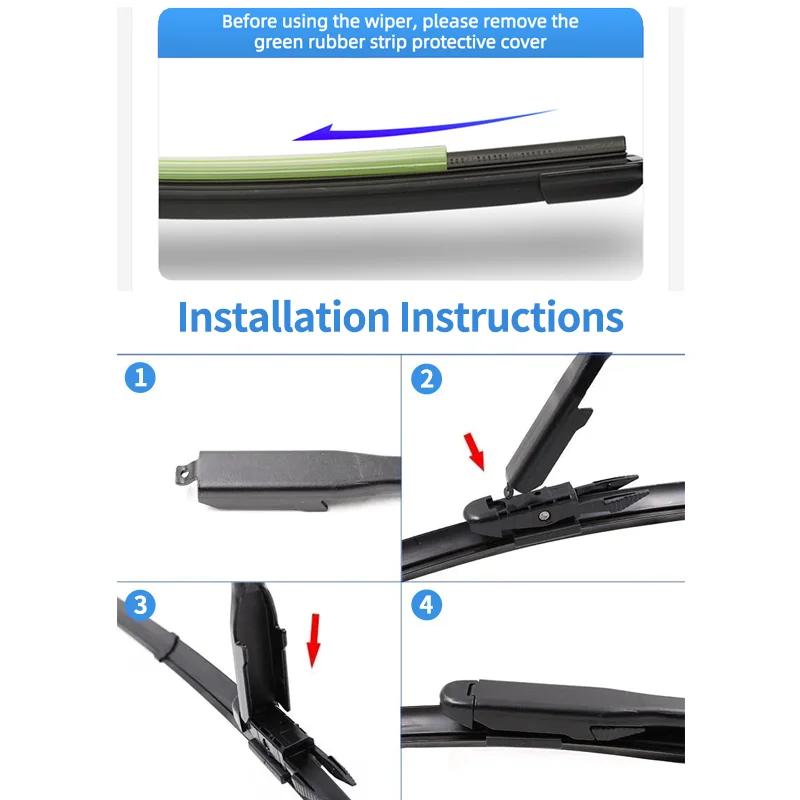 Car Front Wiper Blades For BMW 1 Series F20 F21 2011 - 2019 2018 2014 2013 2012 Accessories Windshield Windscreen Window Brushes