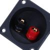 Square Shape Double Binding Post Type Speaker Box Terminal Cup Black And Red