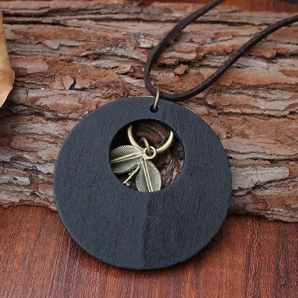 Leather Chain Sweater Chain Boho Sweater Necklace Vintage Clothing Pendant Gifts