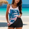 Women Swimsuit With Shorts Flowy Two Piece Swimsuits Bathing Swimwear