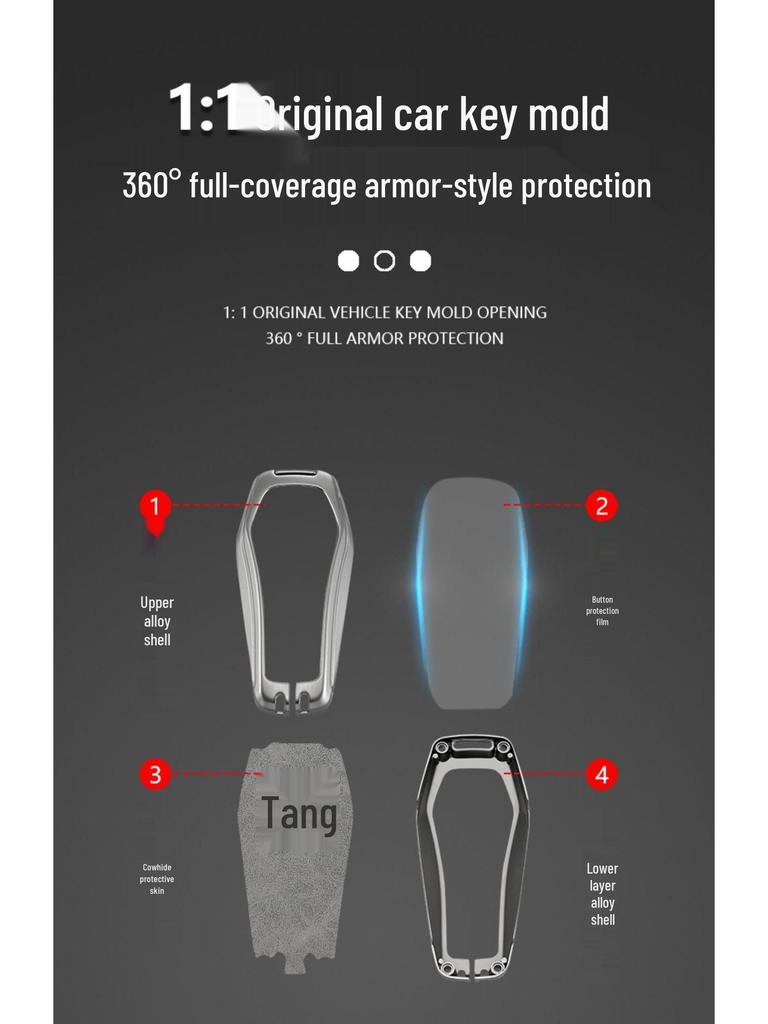2022 BYD Tang Key Case: 2nd Gen DMI/EV Shell for Car Key Modification