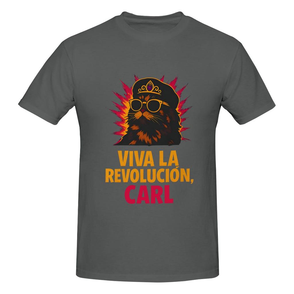 Viva La Revolucion Carl Fan Art Ultraminimalist Tshirt Daily Lazy No Curling Shirt