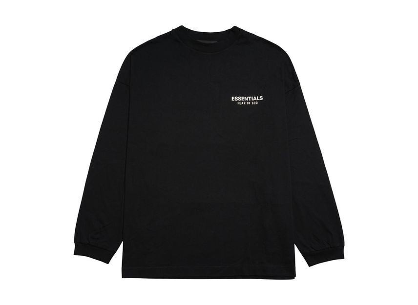 FEAR OF GOD Essentials Футболка с длинным рукавом Черная