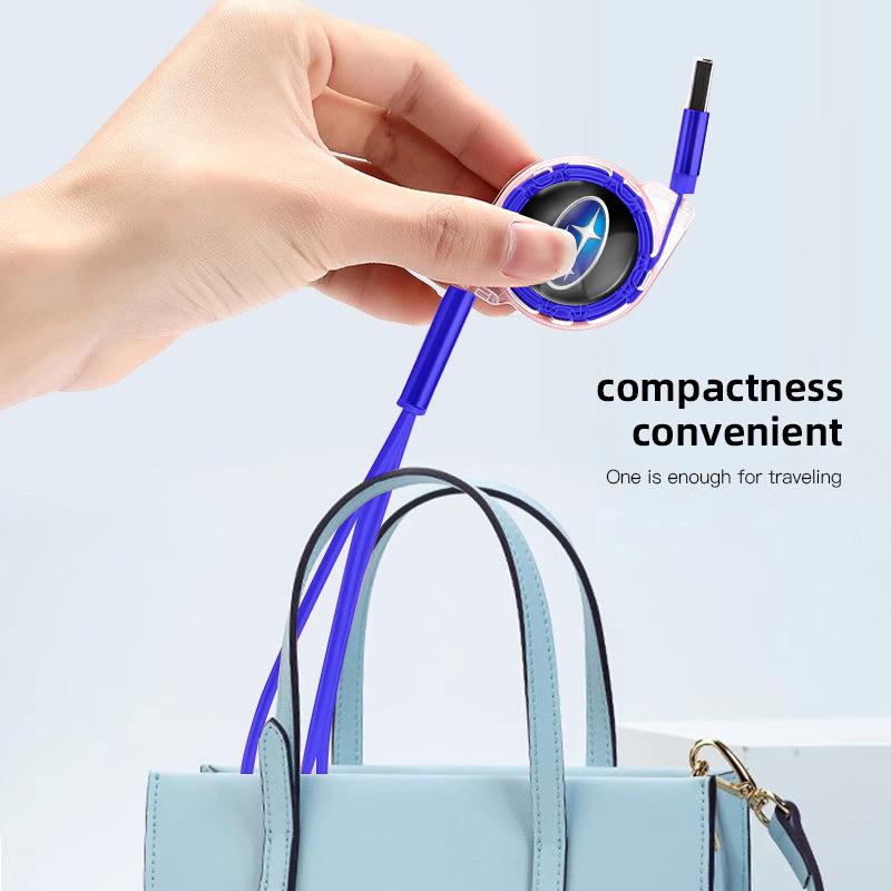 3 In 1 Micro USB Type C Charging Cable Multi Charger For Subaru STI Forester Impreza Legacy Outback XV BRZ WRX Tribeca AA9