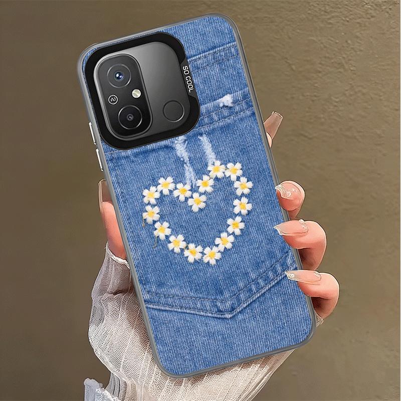 Retro Denim Pattern Soft Phone Case for Xiaomi Redmi 15C 15 14C 13C 12C Poco X5 X6 X7 Pro X3 F8 F7 Ultra M8 13 12 Cover Back She