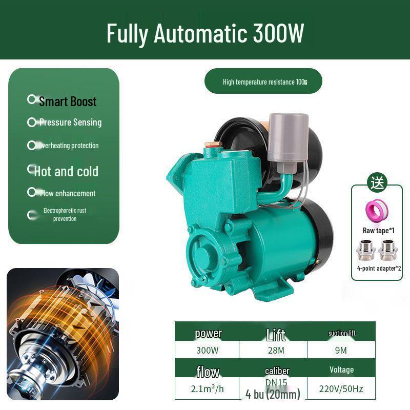220V Silent Automatic Self-Priming Booster Pump for Water Systems