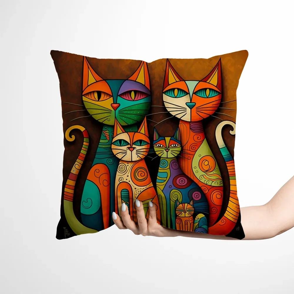 Наволочка для подушки Кот Пикассо Наволочки Декоративные подушки для кровати девочки Декоративные подушки x Наволочки