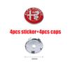 OUVKF1 4Pcs For Alfa Romeo Giulietta 147 Giulia Spider GT MiTo Stelvio 159 TZ3 Car Wheel Center Hub Caps Sticker Badge Tire Rim Covers