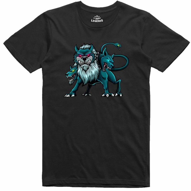 Cerberus Unisex T-Shirt Monster Hades Dragon Dungeons Role Playing Regular Fit Tee