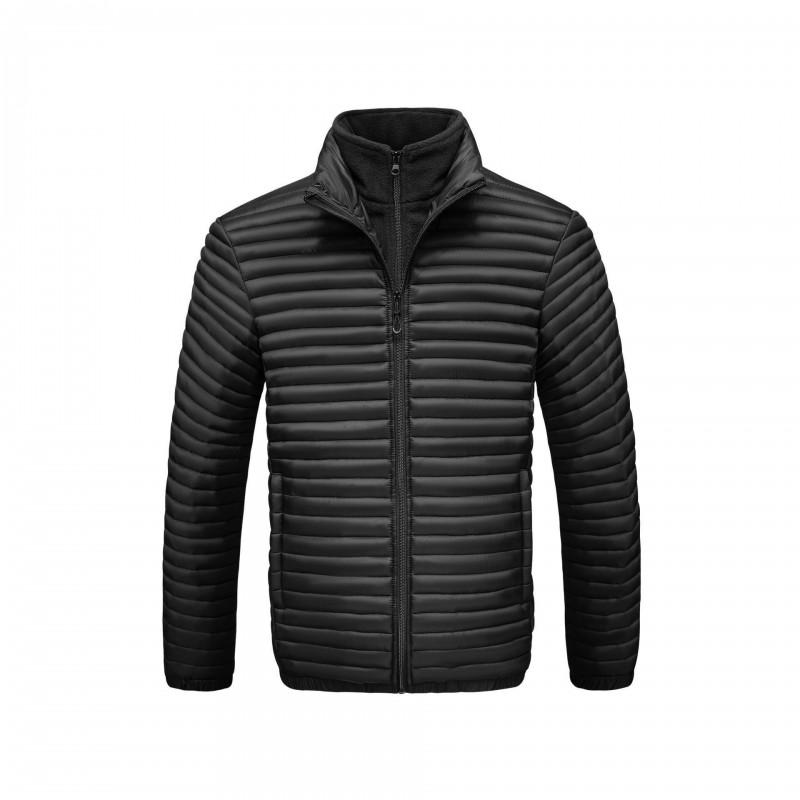 Mens Lightweight Puffer Jacket With Stand Collar Warm Winter Coat Casual Cotton-Padded Outerwear