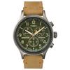 Timex TW4B04400 Mens Expedition Scout Tan Leather Chronograph Watch