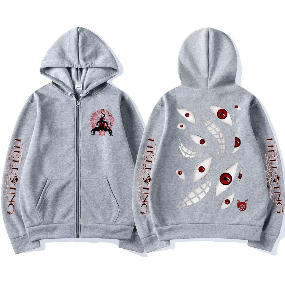 Толстовка аниме Fullmetal Alchemist Brotherhood Pride Eyes Printed Hooded Men Women Zipper Classic Hoodies Harajuku Zip Jacket