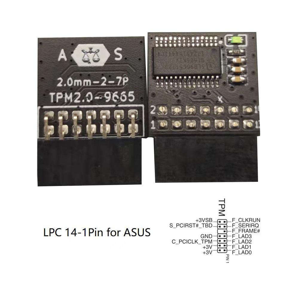 TPM 2.0 Encryption Processor LPC Interface Cryptography Security Module Encrypted Information Remote Card for ASUS/MSI/ASRock
