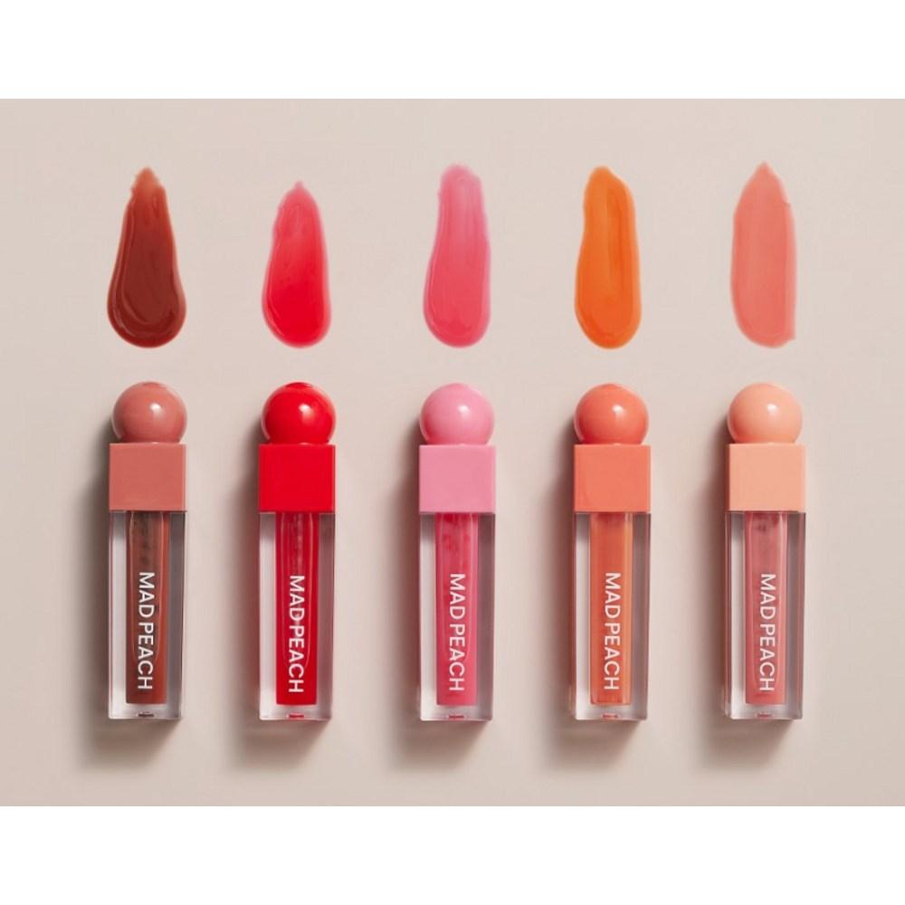 Блеск для губ Mad Peach Glow Fit Mood, оттенок 05 Water Ink Peach, 3,8 мл, 1 шт.