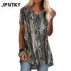 Женские модные повседневные блузки и рубашки JPNTKY с коротким рукавом и круглым вырезом