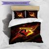 Watford Football Printed 3 Pieces Bedding Set, Comfortable Skin Friendly Bedroom Duvet Cover Set