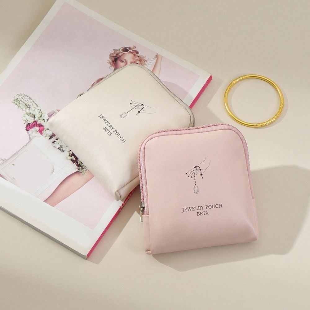 Single/Double Layers Zipper Jewelry Bag Mini Jewelry Pouch Jewelry Storage Bag Necklaces
