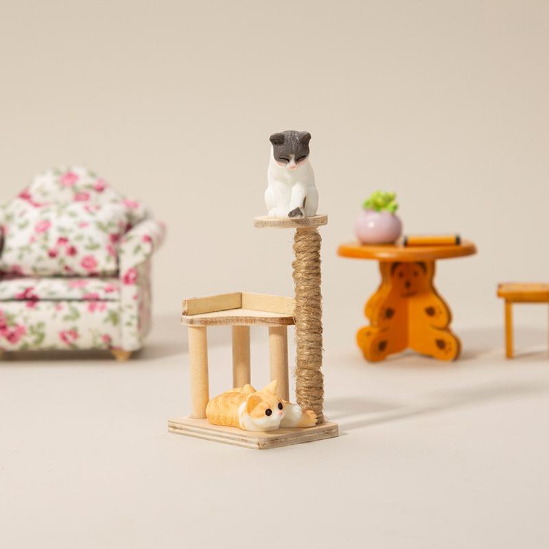 1: 12 Кукольный домик Домашняя мебель Мини Игрушка для кошки Мебель Кошачий игровой комплекс